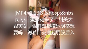 [MP4/ 1.13G]&nbsp;&nbsp; 小二蛋探花来了个甜美大眼美女，张开双腿摸她阴蒂想要吗，蹲着口交翘起屁股后入