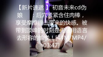 【新片速遞 】 初音未来cd伪娘❤️：后穴紧紧含住肉棒，享受摩擦撞击带来的快感。被带到顶峰的时刻是无法用语言去形容的愉悦！[44M/MP4/03:47]