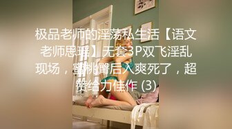 极品老师的淫荡私生活【语文老师思瑶】无套3P双飞淫乱现场，蜜桃臀后入爽死了，超赞给力佳作 (3)