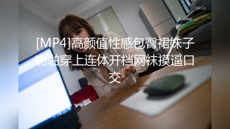 [MP4]高颜值性感包臀裙妹子啪啪穿上连体开档网袜摸逼口交